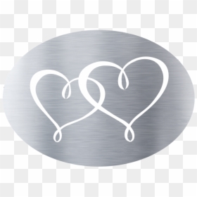 Metallic Twin Hearts Silver - Heart, HD Png Download - silver hearts png