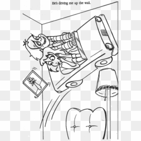 Driving Me Up The Wall Drawing, HD Png Download - tumblr png coloring pages
