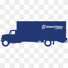 Uvl Branded Truck Silhouette Side View - Truck, HD Png Download - truck silhouette png