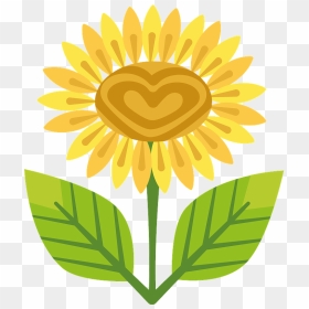 Sunflower In A Pot Cartoon, HD Png Download - sunflower silhouette png