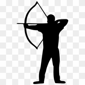 Archers De Brocéliande Archery Silhouette Bowyer Clip, HD Png Download - archer silhouette png
