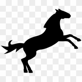 Donkey,pony,livestock - Jumping Horse Cartoon Silhouette, HD Png Download - donkey silhouette png