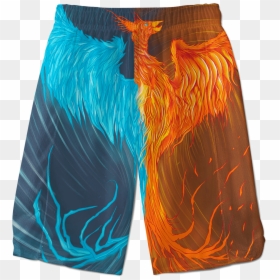 Shorts Fire & Ice Phoenix Shorts"  Class=, HD Png Download - fire phoenix png