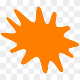 Splash Clipart, HD Png Download - orange paint splash png