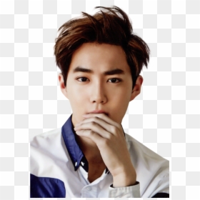 Exo Suho Brown Hair, HD Png Download - exo kyungsoo png