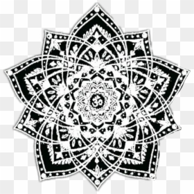 #white #black #mandala #design#freetoedit - Emblem, HD Png Download - black mandala png