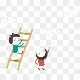 Ladder Clipart To Climb - 爬 卡通, HD Png Download - climbing stairs png