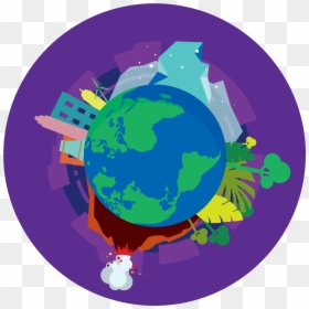 Earth, HD Png Download - purple globe png