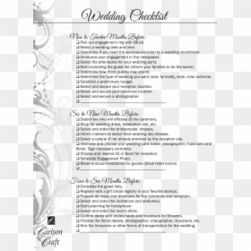 Transparent Wedding Timeline Clipart - Free Professional Wedding Checklist, HD Png Download - wedding templates png