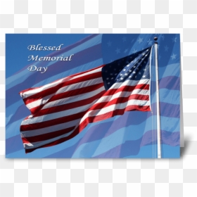 Blessed Memorial Day Greeting Card - واشنطن علم, HD Png Download - memorial day flag png