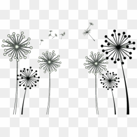 Common Dandelion Taraxacum Platycarpum Clip Art - Dandelion Clipart Black And White, HD Png Download - dandelion.png