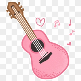 #ukulele #guitar #pink #kawaii #cute - Cute Guitar Clipart, HD Png Download - pink guitar png