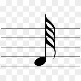 Hemidemisemiquaver Note, HD Png Download - double eighth note png