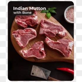 Indian Mutton With Bone - Meat, HD Png Download - mutton png