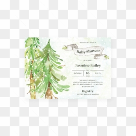 Winter Forest Baby Shower Invitation Gender Neutral - Forests Baby Shower Invitations, HD Png Download - winter forest png