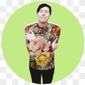Amazingphil Amazingphil Icon Phil Lester Phil Lester - Vintage Floral, HD Png Download - amazingphil png