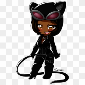Catwoman Clipart Superhero Villain - Chibi Heroes And Villains, HD Png Download - catwoman mask png