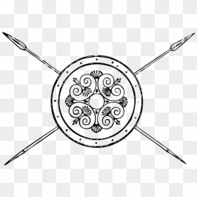 Spear Pictures Clip Art - Greek Spear And Shield, HD Png Download - fsu spear png