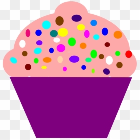 Cupcake Clipart With Numbers, HD Png Download - purple cupcake png