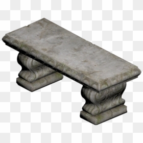 Download Zip Archive - Bench, HD Png Download - stone bench png