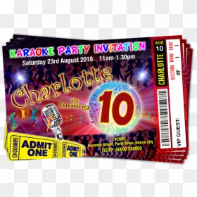 Karaoke Disco Dance Party Invitation , Png Download - Flyer, Transparent Png - karaoke party png
