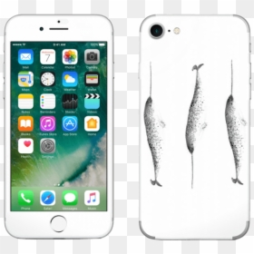 Narwhale Skin Iphone - Apple Iphone 7 Single Sim Sim Unique 32 Go Rose Gold, HD Png Download - narwhale png