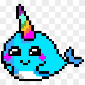Pixel Art Unicorn Dolphin, HD Png Download - narwhale png