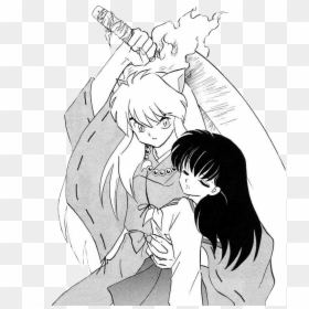 Kagome In That Case I"ll Protect You With My Lifetransparent - Inukag Manga, HD Png Download - kagome png