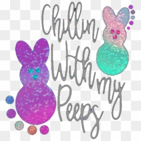 #pastel #peeps #chillin #easter #candy #glitter #bunnies - Cartoon, HD Png Download - easter candy png
