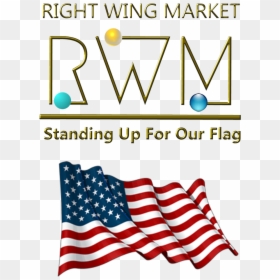 Wavy American Flag Drawing, HD Png Download - right wing png