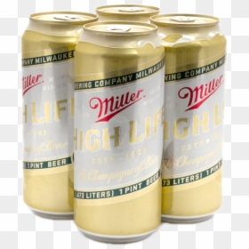 Miller High Life 16oz 4pk Cn 16oz Beer - Miller High Life 4 Pack, HD Png Download - miller high life logo png