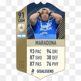 Fifa 18 Icon Template, HD Png Download - maradona png