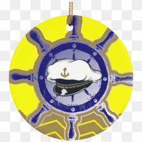 Us Navy Inspired Custom Ceramic Anchor Circle Ornaments - Circle, HD Png Download - us navy anchor png