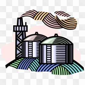 Refinery With Gas Tanks - Fabrica Png, Transparent Png - fabrica png
