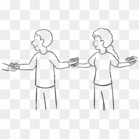 Two People In A Circle With Hands On Top Of Their Partners, HD Png Download - circle hand game png