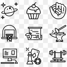 Phone Email Address Icons Png, Transparent Png - hobbies icon png