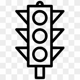 Traffic Light - Road Signs Clipart Black And White, HD Png Download - traffic light icon png