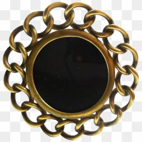 Round Brass Antique Ring Picture Frame D - Ring, HD Png Download - antique photo corners png