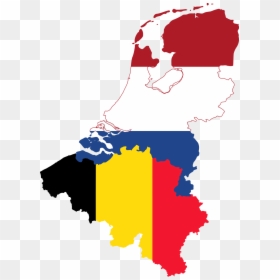© Soerfm/wikimedia Commons - Netherlands Belgium Flag Map, HD Png Download - dutch flag png