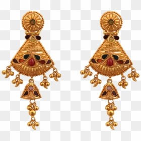 Gold Jewellery Earrings Jewelry Ufafokuscom - Gold Earrings Jhumka Design, HD Png Download - gold earrings png