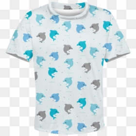 Gearhuman 3d Happy Dolphins Custom Hoodies T-shirt - Whale, HD Png Download - 3d dolphin png