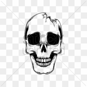 Skull With Horns Draw, HD Png Download - crack png