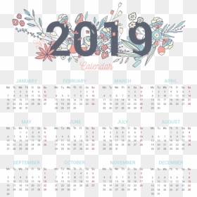 2019 At A Glance Calendar Pretty, HD Png Download - calendar png