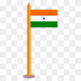 India Flag With Pole, HD Png Download - flag png