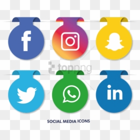 Facebook Instagram Whatsapp Png, Transparent Png - social media png