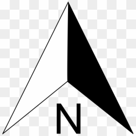 North Symbol Jpg, HD Png Download - white arrow png