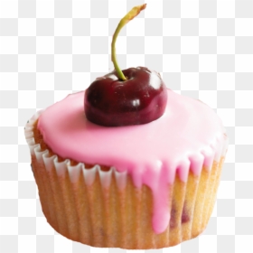 Cake With Cherry Png, Transparent Png - cupcake png