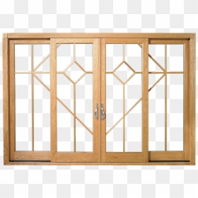 Wood Sliding Door Window, HD Png Download - door png
