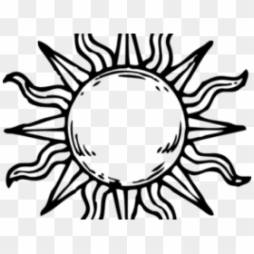 Drawing Sun Black And White, HD Png Download - black circle png