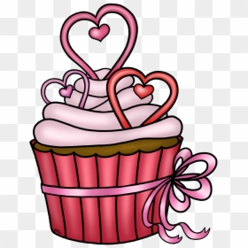 Happy Birthday Cupcakes Drawings, HD Png Download - cupcake png